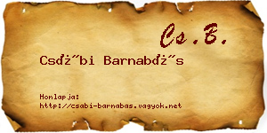 Csábi Barnabás névjegykártya