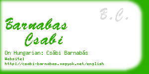 barnabas csabi business card